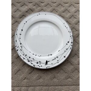 CIROA OISEAU~BLACK BIRD~VINES~WIRE~11-1/4" DINNER PLATE~ V EXC COND
